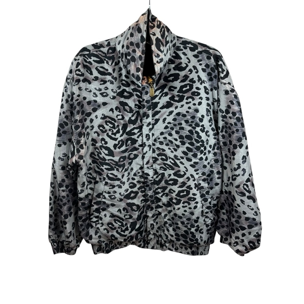 Ladies CoACo Brand Silk‎ Animal Print Lightweight Jacket Size Medium